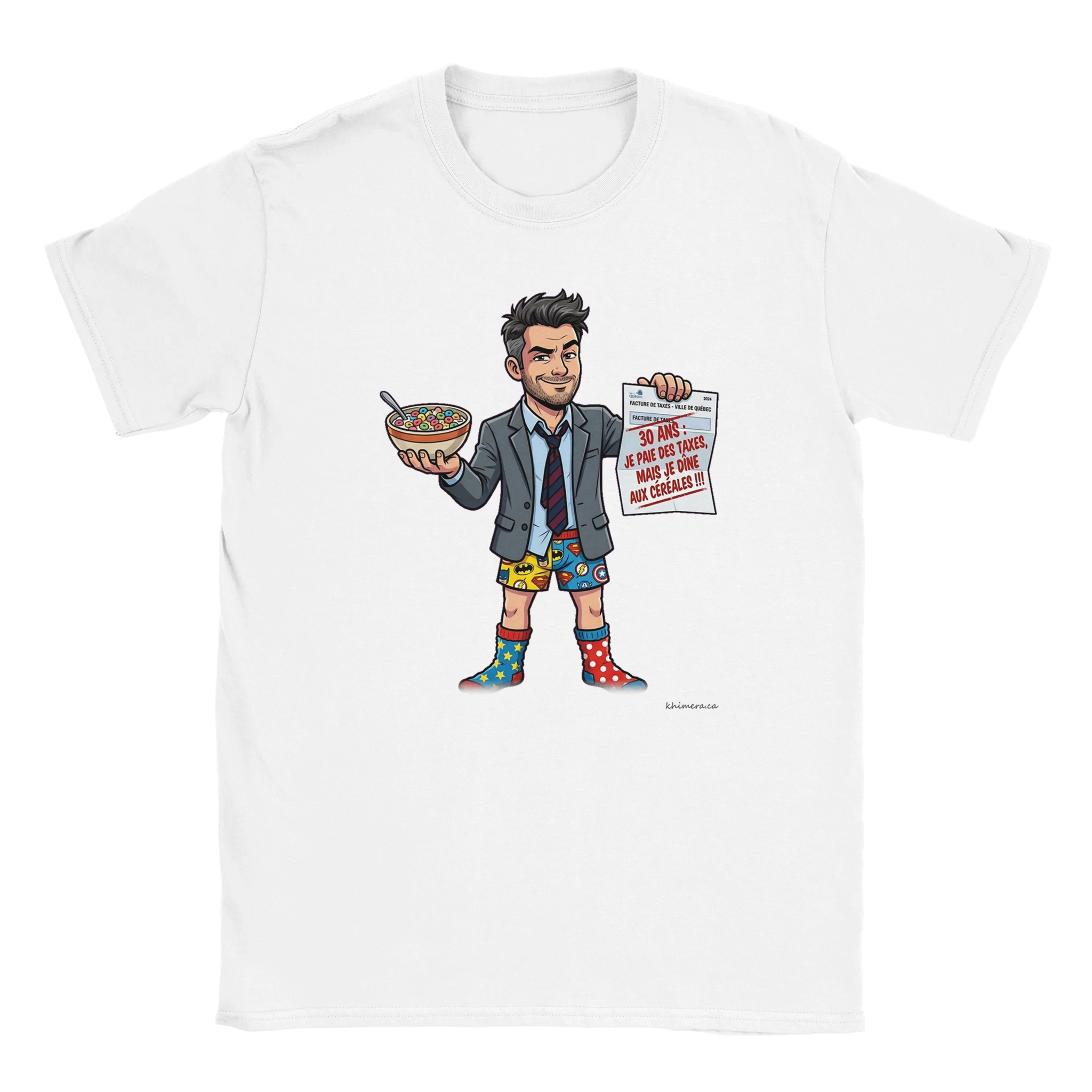 T-shirt Anniversaire 30 Ans Homme - couleur blanc | Khimera
