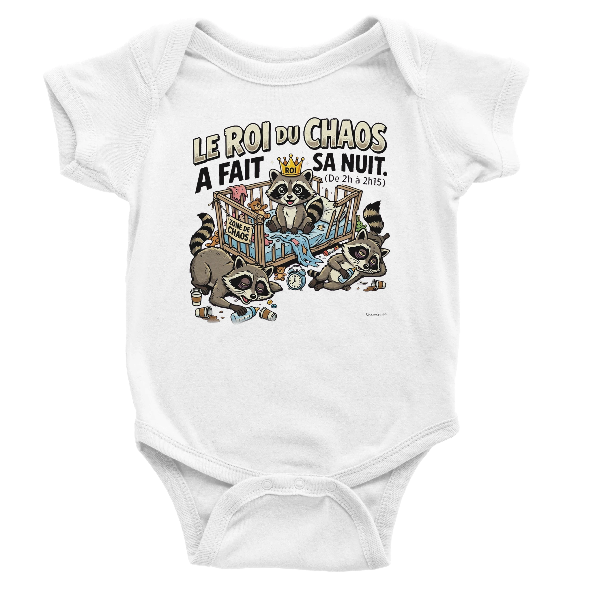 Body bébé roi du chaos - couleur blanc | Khimera