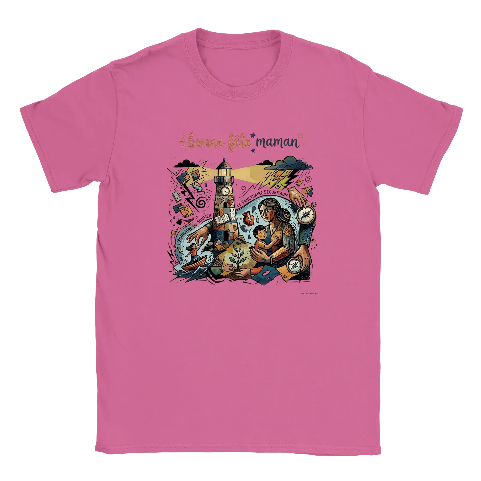 T-shirt Bonne Fête Maman cadeau maman - couleur rose | Khimera