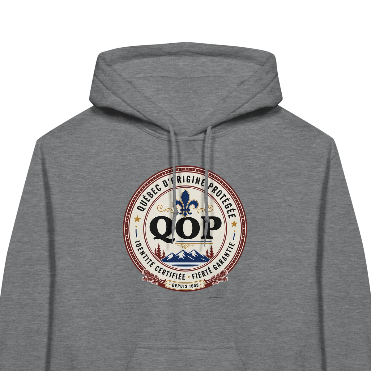 Kangourou logo QOP identité québécoise - zoom gris | Khimera