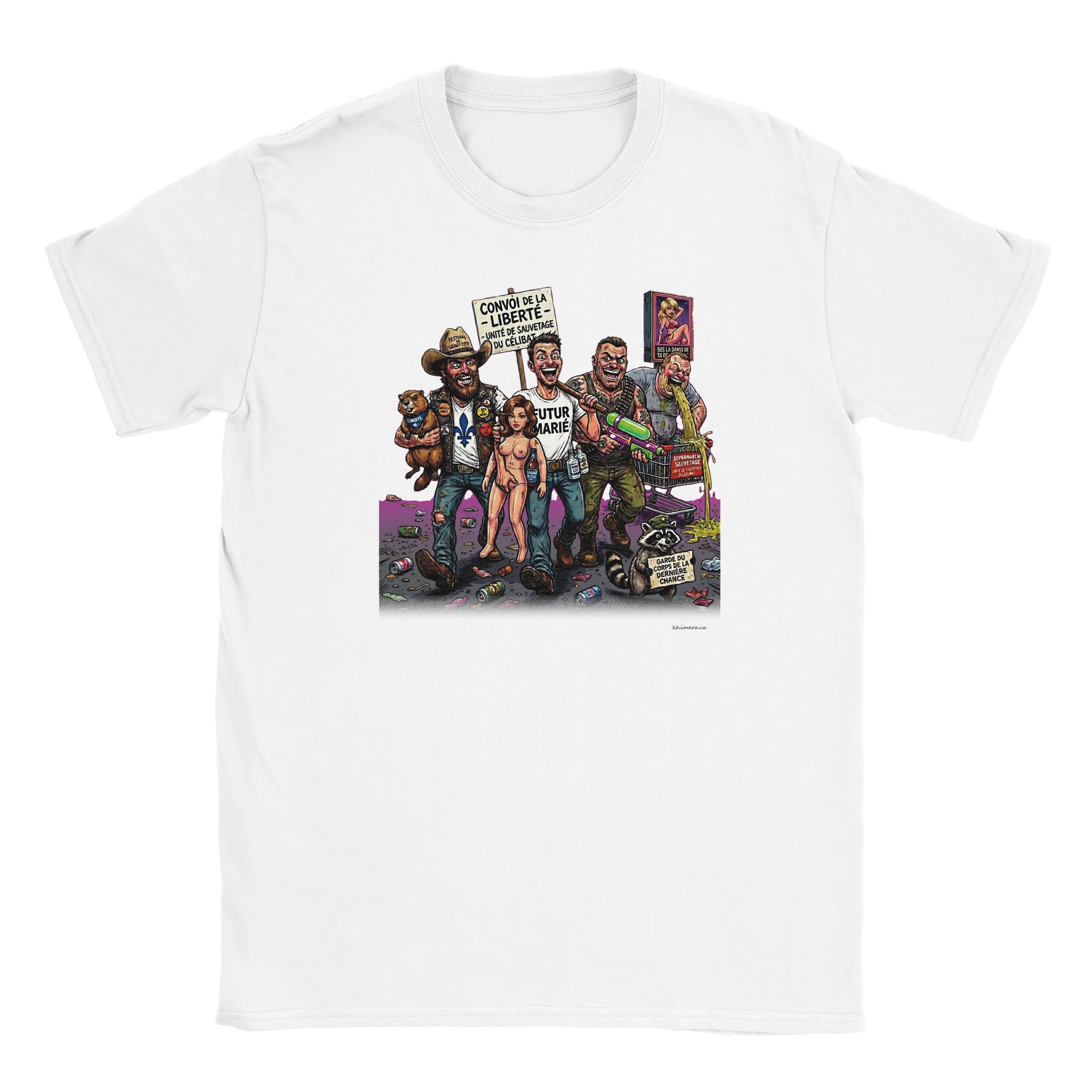 T-shirt EVG enterrement vie garçon convoi liberté - couleur blanc | Khimera