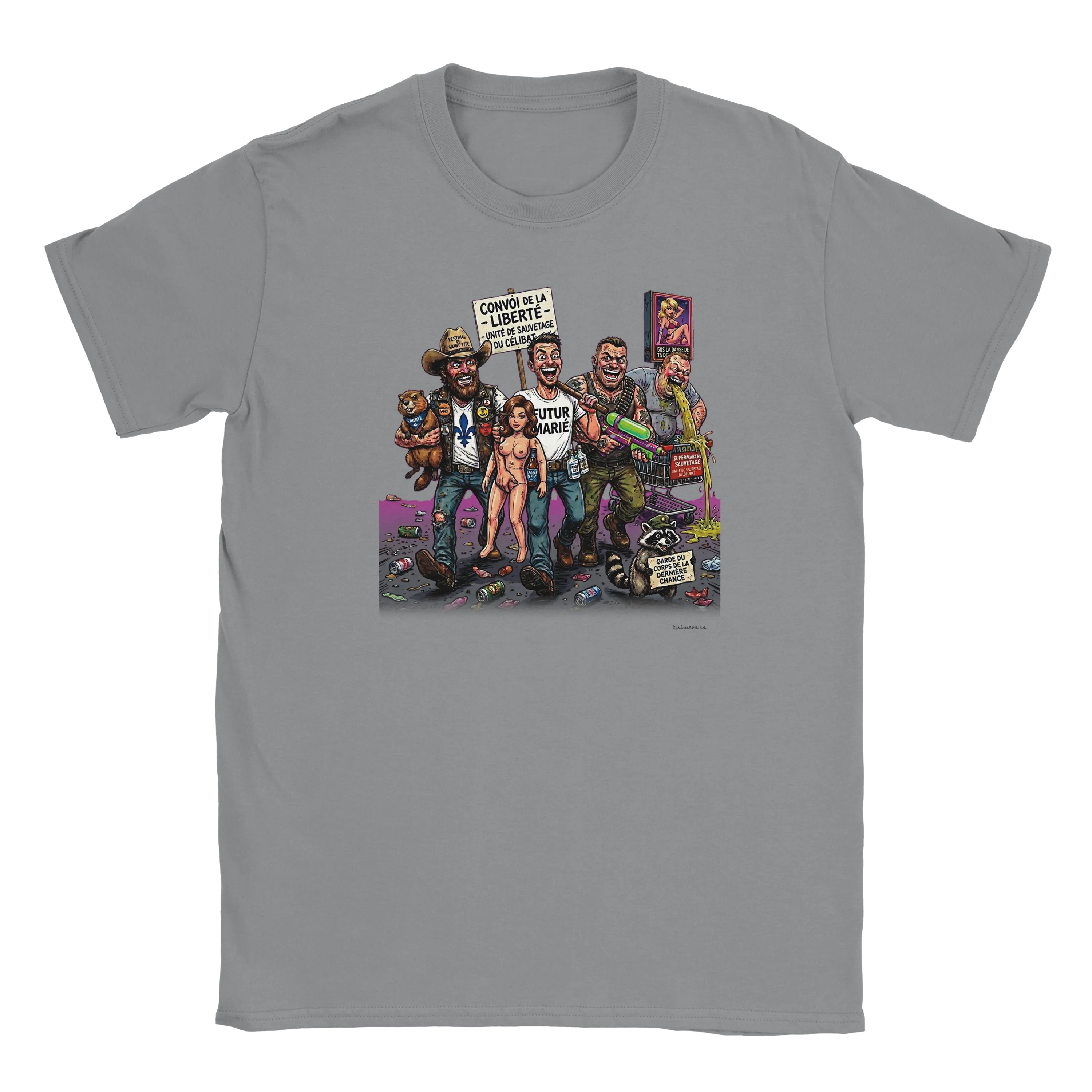 T-shirt EVG enterrement vie garçon - couleur gris chiné | Khimera