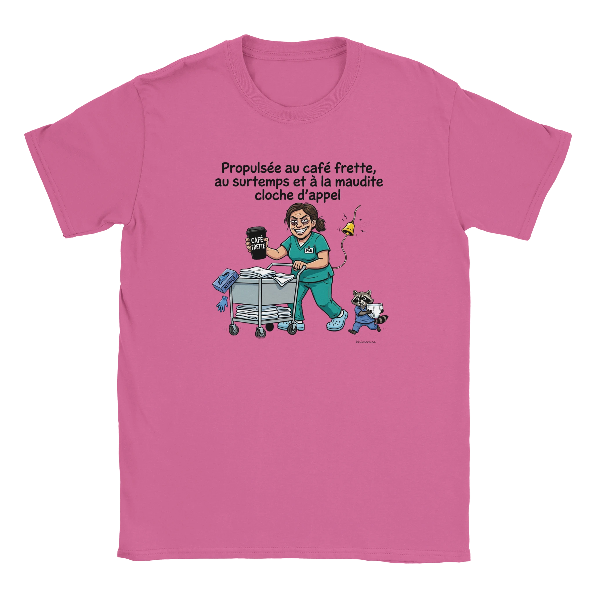 Chandail PAB humour québécois - couleur rose | Khimera