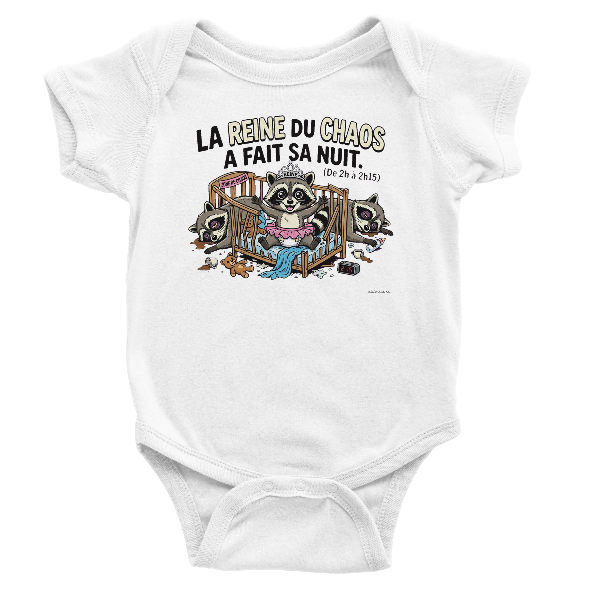 Body bébé reine du chaos - couleur blanc | Khimera