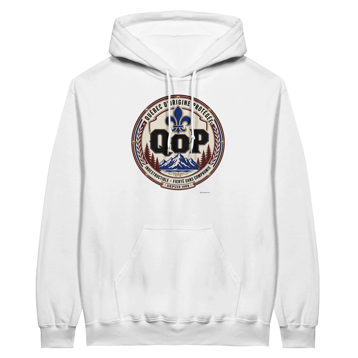 Kangourou logo QOP fierté québécoise - couleur blanc | Khimera