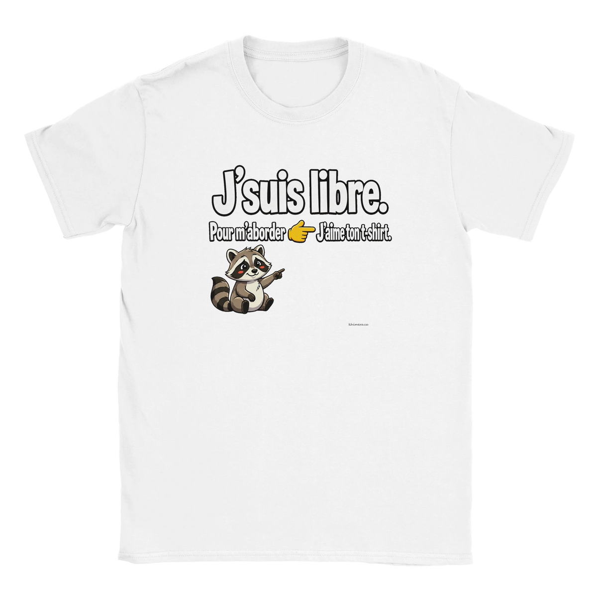 T-shirt Célibataire Humour Brise-Glace - couleur blanc | Khimera