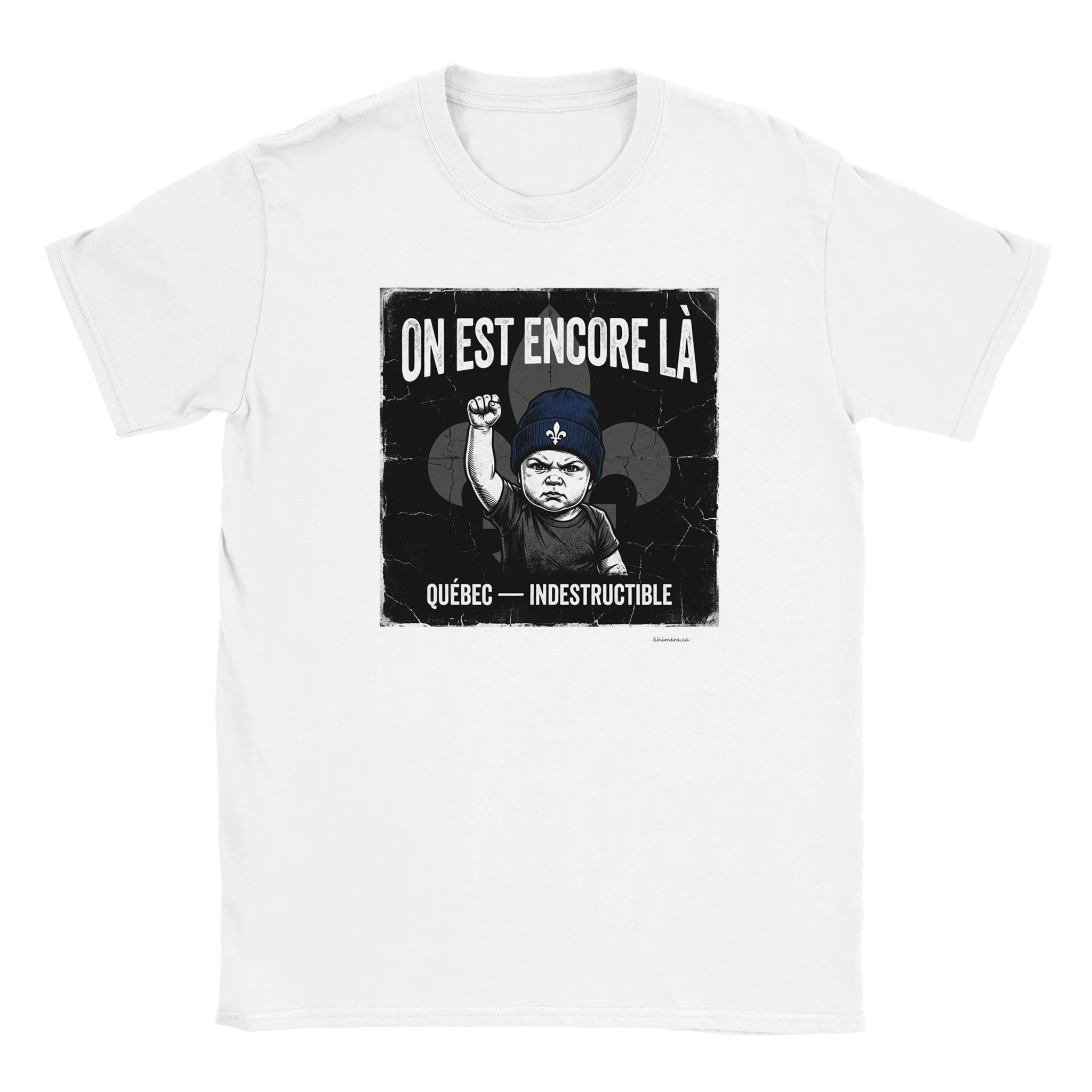 T-shirt résilience québécoise Québec indestructible - couleur blanc | Khimera