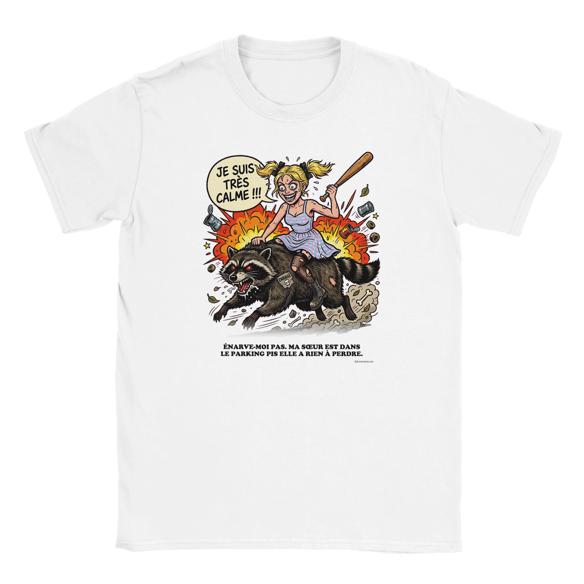 T-shirt Humour Sœur Protectrice - couleur blanc | Khimera