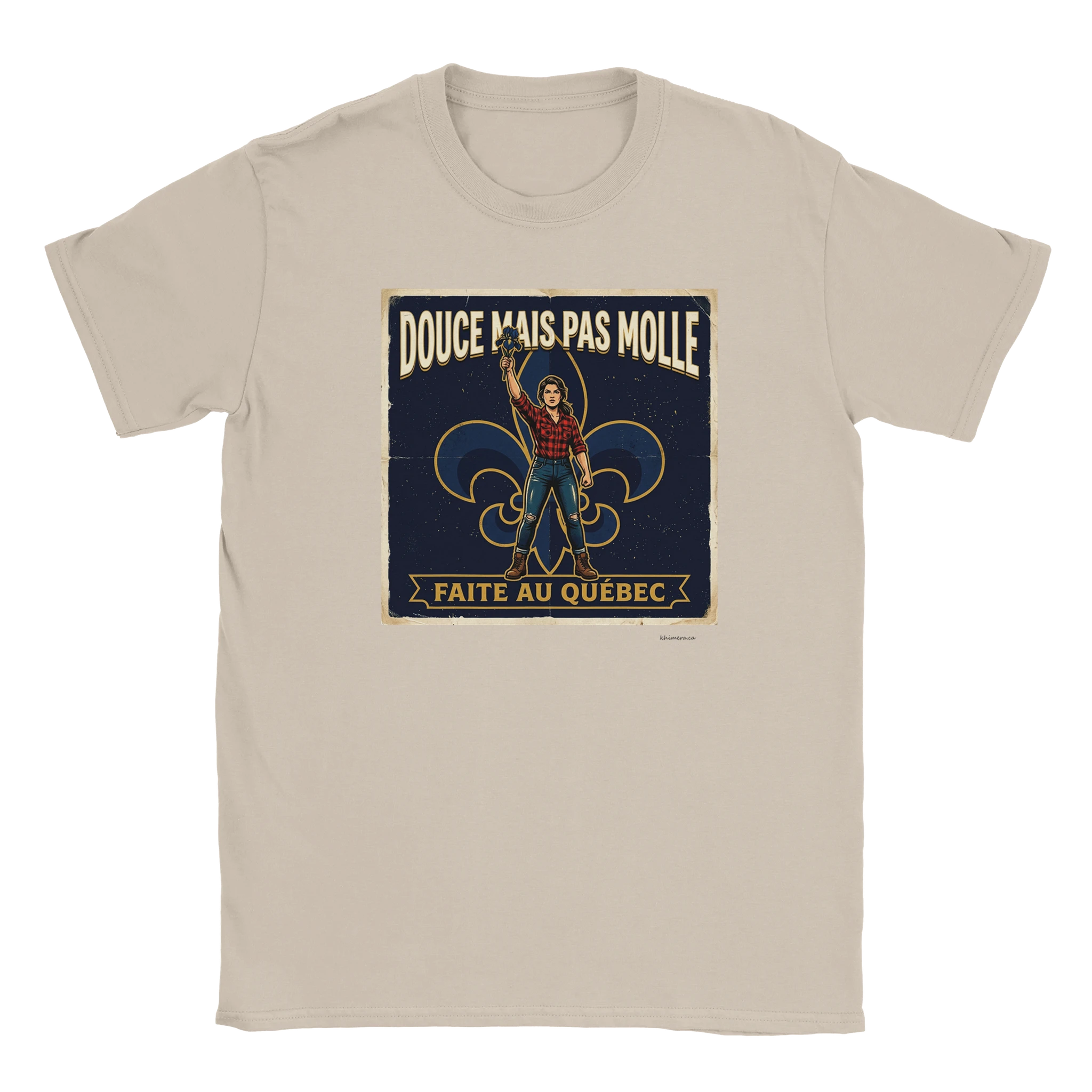 T-shirt femme québécoise forte - couleur sable | Khimera