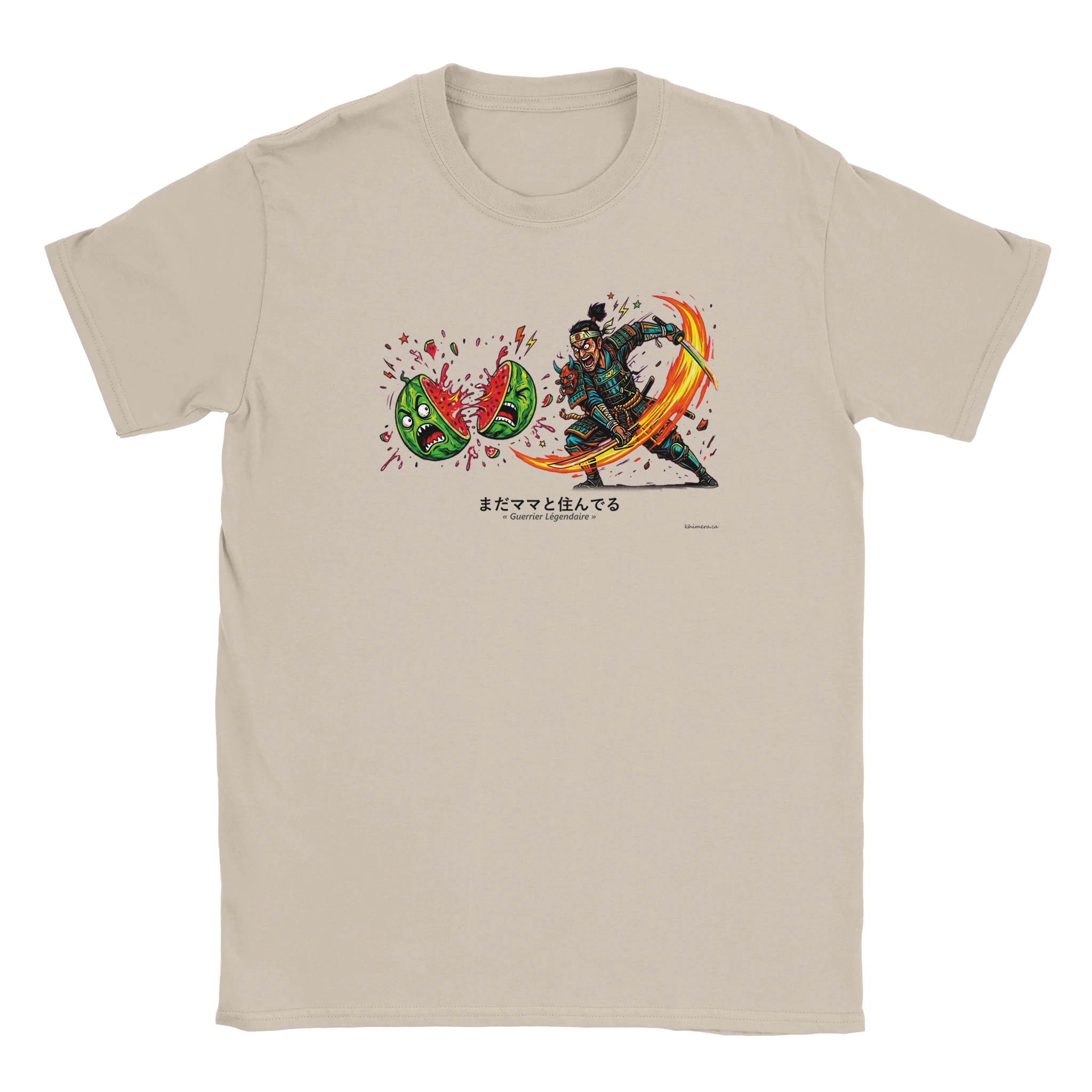 T-shirt Samouraï Humour Décalé - couleur sable | Khimera