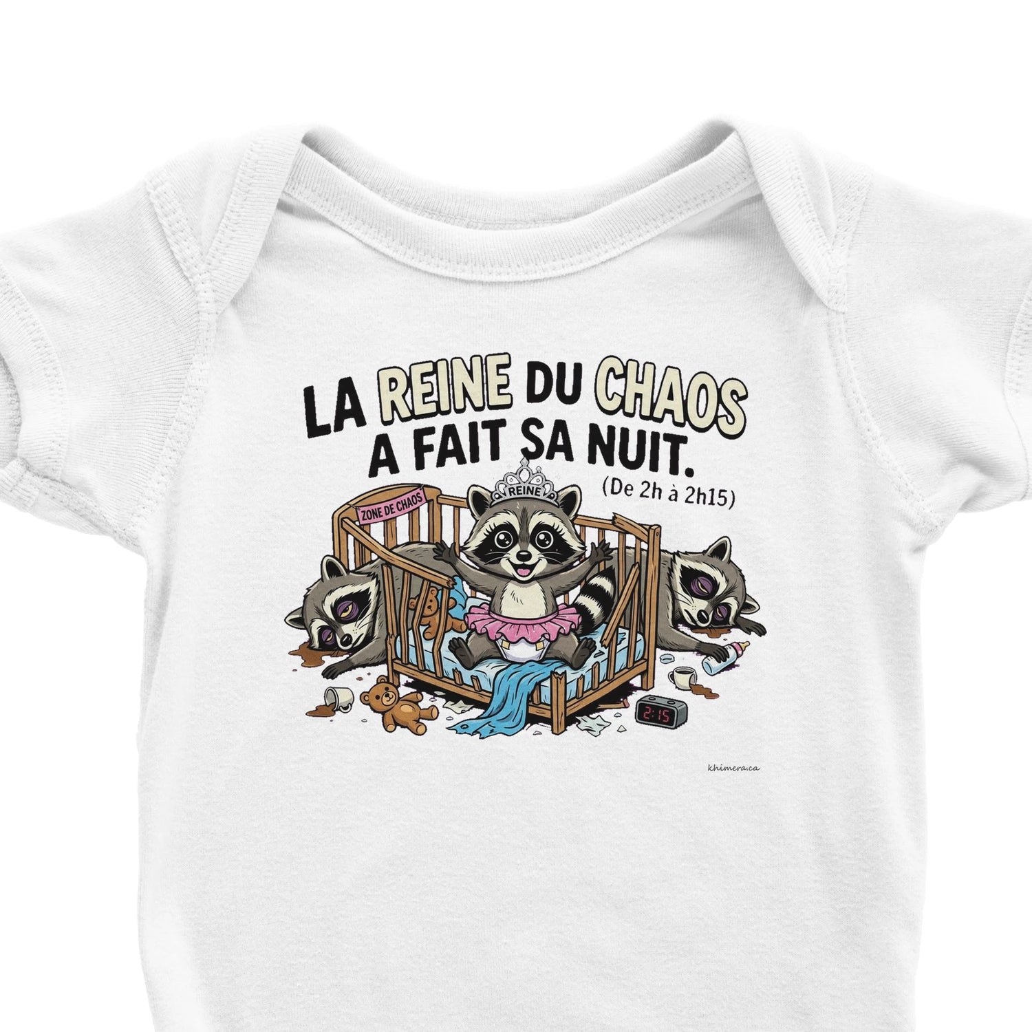 Body bébé reine du chaos - zoom blanc | Khimera