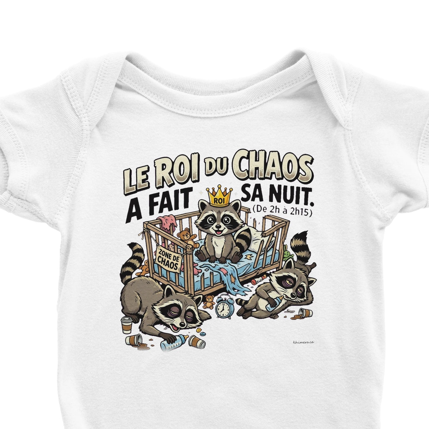 Body bébé roi du chaos - zoom blanc | Khimera