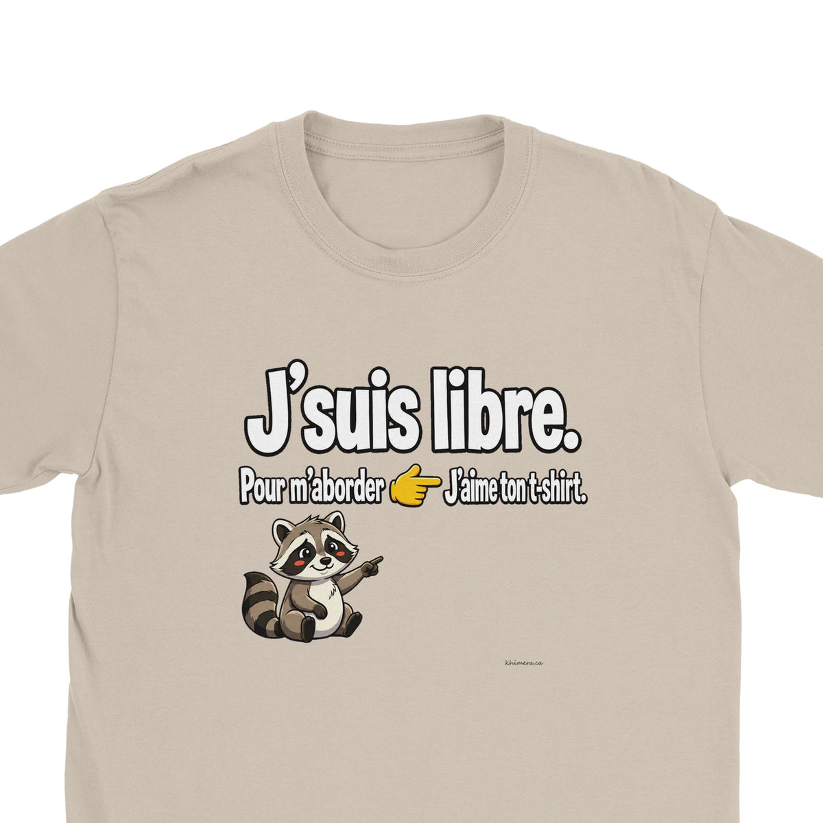 T-shirt Célibataire Humour Brise-Glace - zoom sable | Khimera