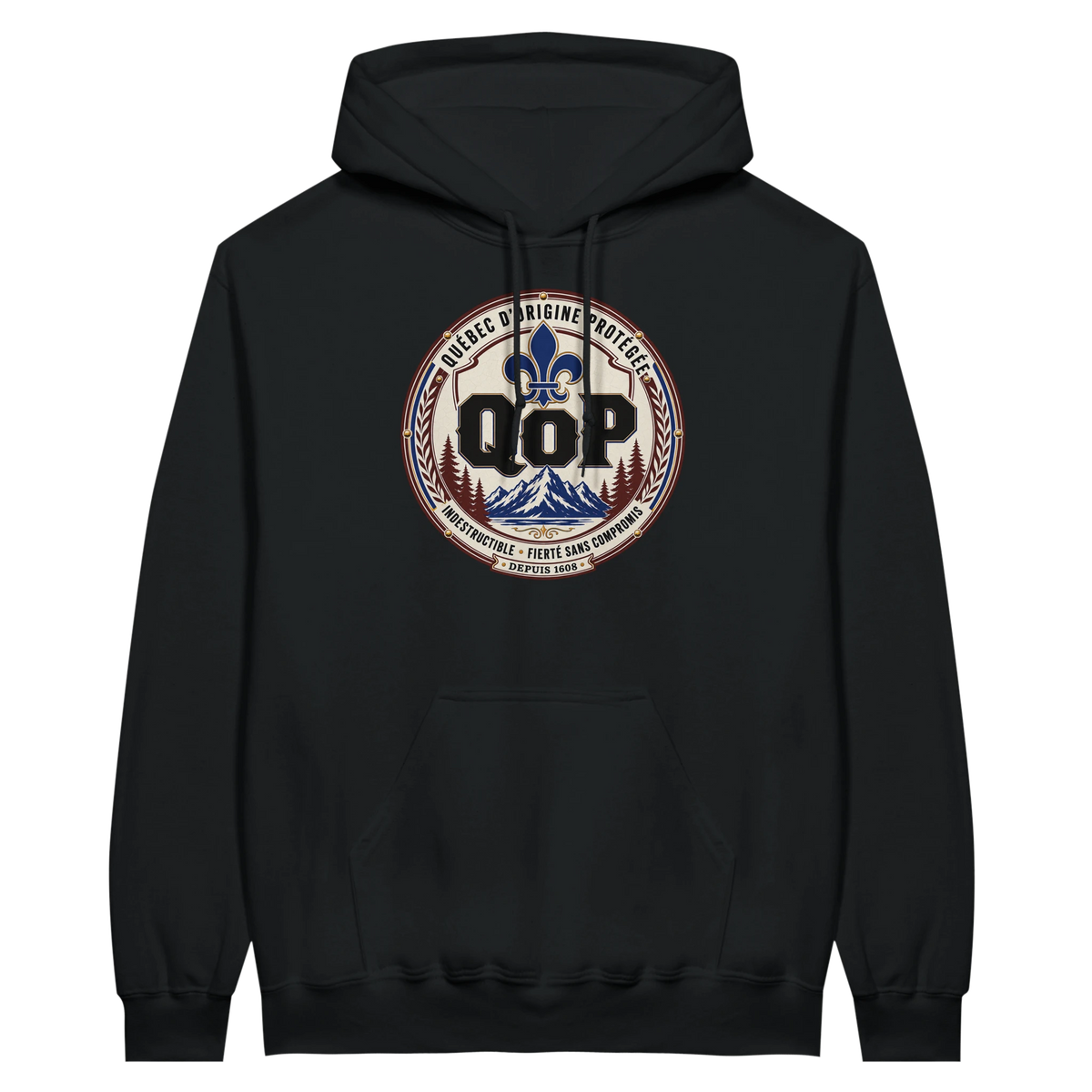 Kangourou logo QOP fierté québécoise - couleur noir | Khimera