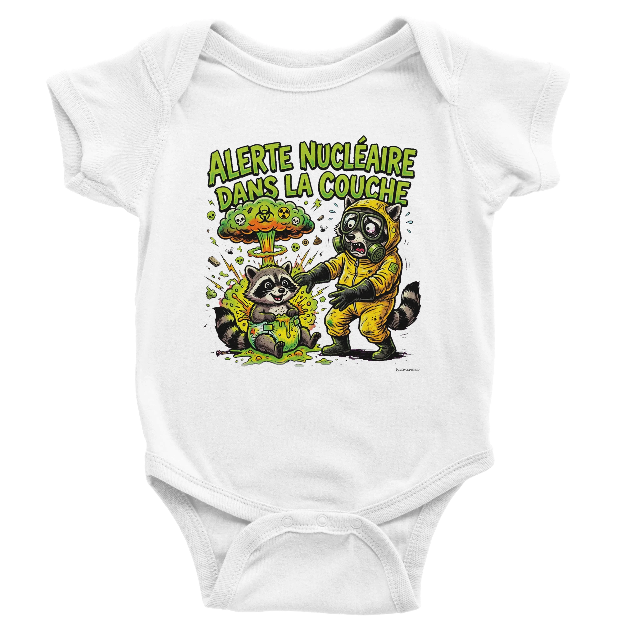 Body bébé alerte nucléaire - couleur blanc | Khimera