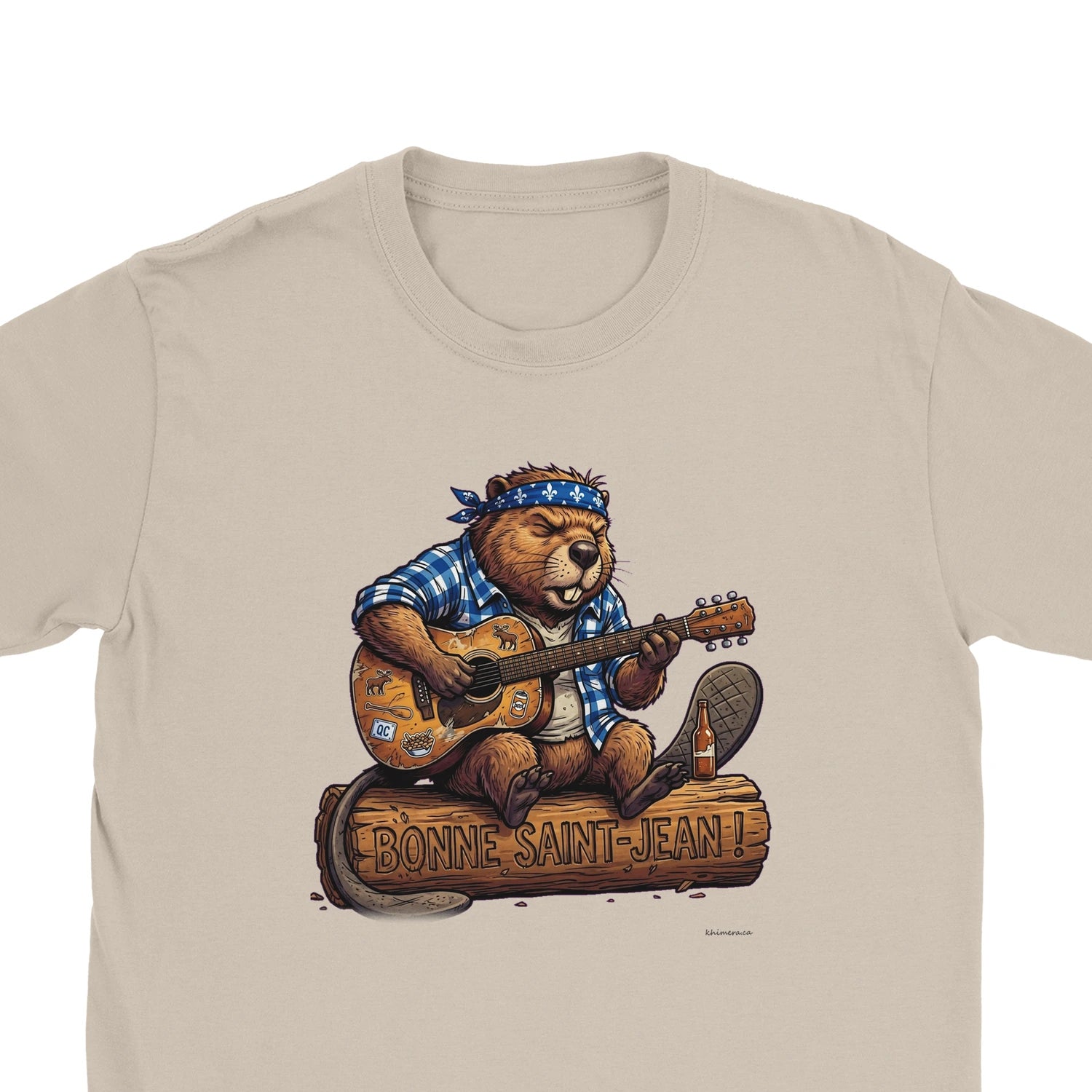 T-shirt Saint-Jean Castor Chansonnier - zoom sable | Khimera