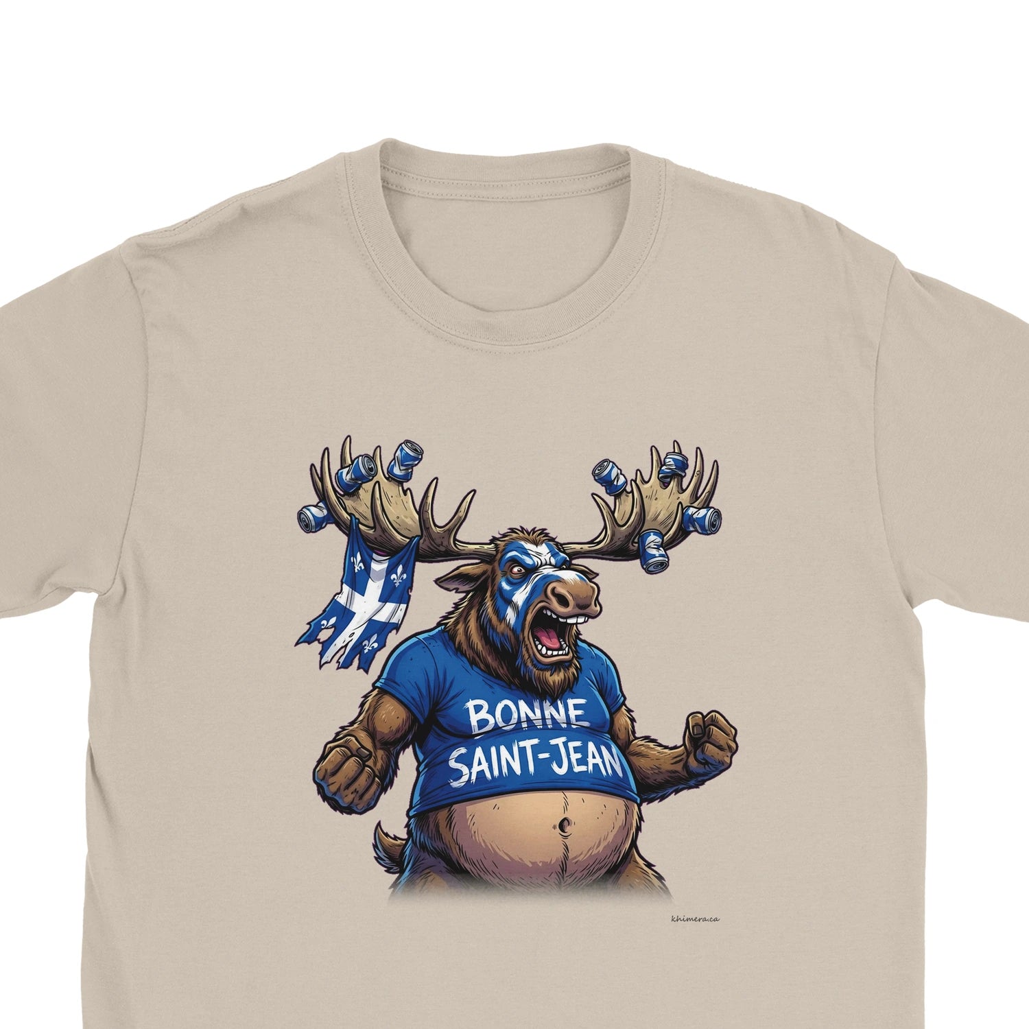 T-shirt Saint-Jean Orignal Festif - zoom sable | Khimera