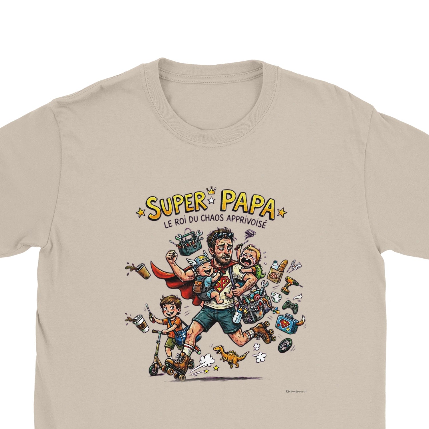 T-shirt Super Papa - zoom sable | Khimera
